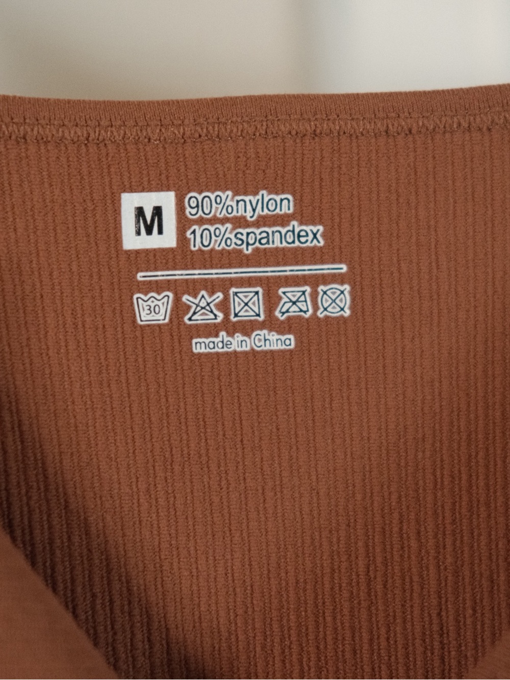 Ribbed Square-Neck Jumpsuit - Rust - Picture 2 of 2